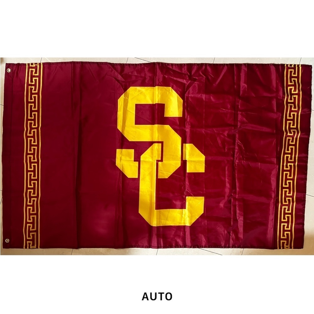USC Large Banner Nylon Flag Maroon with SC Logo New